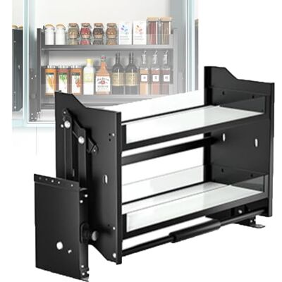 KUANGGE Organiseur de placard coulissant – Étagères coulissantes à 2 niveaux pour armoire de cuisine, économiseur d'espace, étagères hautes à suspendre (armoire 900 mm) KUANGGE Organiseur de placard coulissant – Étagères coulissantes à 2 niveaux pour armoire de cuisine, économiseur d'espace, étagères hautes à suspendre (armoire 900 mm)