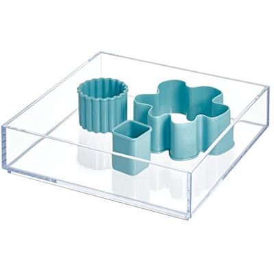 InterDesign iDesign Clarity Rangement de Tiroir, Grand Range Couverts en Plastique, Organiseur de Tiroir pour Couverts et Autres Ustensiles, Transparent InterDesign iDesign Clarity Rangement de Tiroir, Grand Range Couverts en Plastique, Organiseur de Tiroir pour Couverts et Autres Ustensiles, Transparent