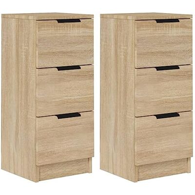 vidaXL 2x Buffets Armoires de Rangement Meubles de Rangement Armoires Latérales Tableds de Chevet Salon Chêne Sonoma 30x30x70 cm Bois d'Ingénierie vidaXL 2x Buffets Armoires de Rangement Meubles de Rangement Armoires Latérales Tableds de Chevet Salon Chêne Sonoma 30x30x70 cm Bois d'Ingénierie