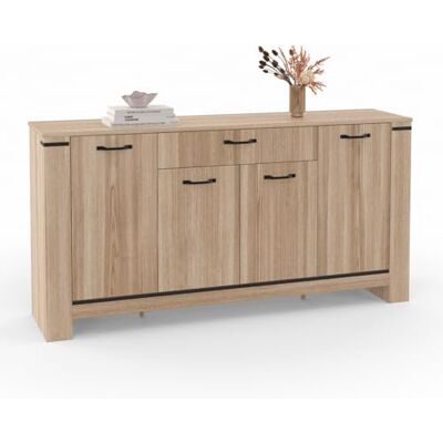 IDMARKET Idaho Buffet en Bois Clair 4 Portes - Buffet IDMARKET Idaho Buffet en Bois Clair 4 Portes - Buffet