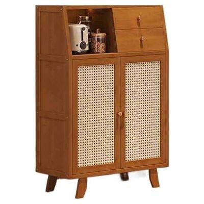 DTACBNEUZ Buffet Buffet de cuisine style rétro, meuble rangement for salon, sur pied, à double porte, avec compartiments et tiroirs DTACBNEUZ Buffet Buffet de cuisine style rétro, meuble rangement for salon, sur pied, à double porte, avec compartiments et tiroirs