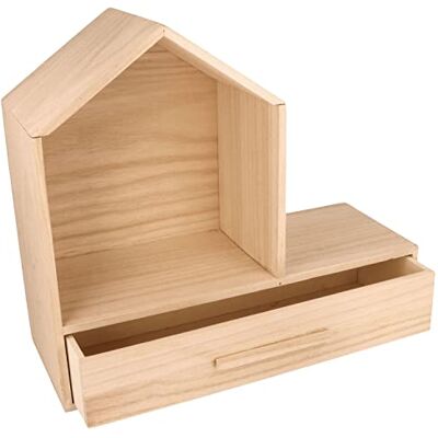 Artemio Étagère maison en bois avec tiroir 32 x 12 x 28 cm. Artemio Étagère maison en bois avec tiroir 32 x 12 x 28 cm.