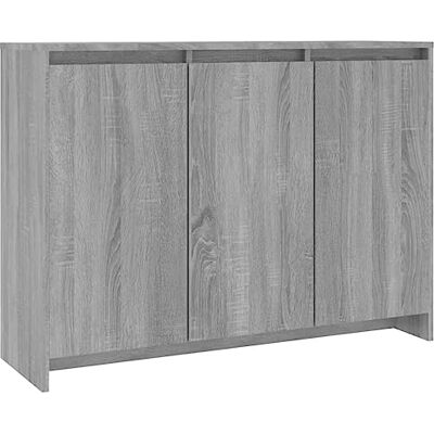 vidaXL Buffet, Armoire avec Portes, Meuble de Rangement, Organisateur de Salle de Séjour Salon Intérieur, Sonoma Gris Bois d'Ingénierie vidaXL Buffet, Armoire avec Portes, Meuble de Rangement, Organisateur de Salle de Séjour Salon Intérieur, Sonoma Gris Bois d'Ingénierie