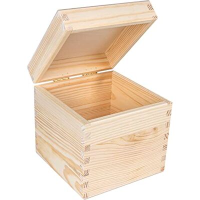 Creative Boite Rangement Noel Carrée en Bois 16 x 16 x 16 cm (+/- 1 cm) avec Couvercle et Sans Poignées Non-Peint et Non-Fini Organiseur Bureau Boîte à Bijoux, Coffre, Malle, Caisse Noël Creative Boite Rangement Noel Carrée en Bois 16 x 16 x 16 cm (+/- 1 cm) avec Couvercle et Sans Poignées Non-Peint et Non-Fini Organiseur Bureau Boîte à Bijoux, Coffre, Malle, Caisse Noël