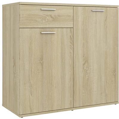 vidaXL Buffet, Meuble de Rangement avec Tiroir, Armoire de Rangement, Organisateur Salon Salle de Séjour Intérieur, Chêne Sonoma Bois d’Ingénierie vidaXL Buffet, Meuble de Rangement avec Tiroir, Armoire de Rangement, Organisateur Salon Salle de Séjour Intérieur, Chêne Sonoma Bois d’Ingénierie