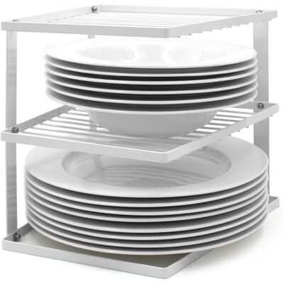 joeji's Kitchen Joejis Rangement Cuisine Placard pour Etagere Placard Cuisine Rangement Vaisselle et Support Assiette 25 x 25 x 19 cm, Blanc joeji's Kitchen Joejis Rangement Cuisine Placard pour Etagere Placard Cuisine Rangement Vaisselle et Support Assiette 25 x 25 x 19 cm, Blanc