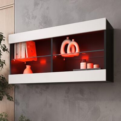 Komodee Vitrine Suspendue Tivoli A1 Noir/Wotan 100x50x29 cm Komodee Vitrine Suspendue Tivoli A1 Noir/Wotan 100x50x29 cm
