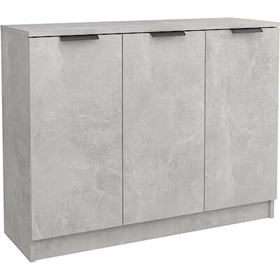 vidaXL Buffet Armoire de Rangement Organisateur de Maison Meuble de Rangement Armoire de Salon Intérieur Gris Béton 90,5x30x70 cm Bois d'Ingénierie vidaXL Buffet Armoire de Rangement Organisateur de Maison Meuble de Rangement Armoire de Salon Intérieur Gris Béton 90,5x30x70 cm Bois d'Ingénierie