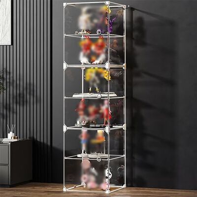 SPABOY Vitrine en acrylique Vitrine en verre Meuble de rangement pour salon Collection Rock Organisateur de rangement anti-poussière (1 colonne 122 cm) SPABOY Vitrine en acrylique Vitrine en verre Meuble de rangement pour salon Collection Rock Organisateur de rangement anti-poussière (1 colonne 122 cm)