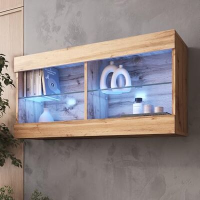 Komodee Vitrine Suspendue Tivoli Noir/Blanc 100x50x29 cm Komodee Vitrine Suspendue Tivoli Noir/Blanc 100x50x29 cm