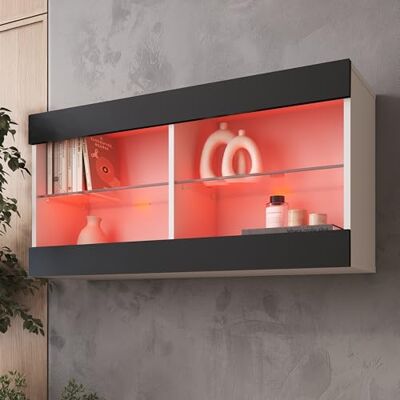 Komodee Vitrine Suspendue Tivoli A1 Wotan/Blanc 100x50x29 cm Komodee Vitrine Suspendue Tivoli A1 Wotan/Blanc 100x50x29 cm
