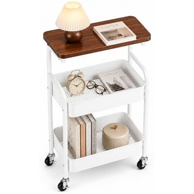 MAGIC SELECT Chariot de Rangement à Roulettes 3 Niveaux. Chariot Organisateur avec Plateau Supérieur. Chariot de Cuisine en Métal et Acier au Carbone, Chambre, Salon et Salle de Bain (77x44x30 cm) MAGIC SELECT Chariot de Rangement à Roulettes 3 Niveaux. Chariot Organisateur avec Plateau Supérieur. Chariot de Cuisine en Métal et Acier au Carbone, Chambre, Salon et Salle de Bain (77x44x30 cm)
