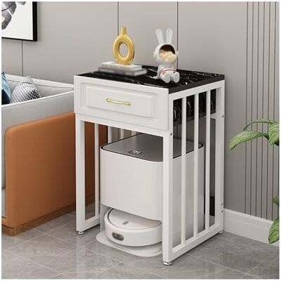 Linmeas-753 Organisateur d'étagère de balayeuse, armoire de rangement, support d'aquarium mobile avec roues(White frame+Black) Linmeas-753 Organisateur d'étagère de balayeuse, armoire de rangement, support d'aquarium mobile avec roues(White frame+Black)