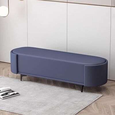 RTYHN Banc de lit en cuir avec siège rembourré, banc à chaussures, banc d'entrée, repose-pieds avec pieds en métal, banc rembourré pour salle à manger, salle de bain RTYHN Banc de lit en cuir avec siège rembourré, banc à chaussures, banc d'entrée, repose-pieds avec pieds en métal, banc rembourré pour salle à manger, salle de bain