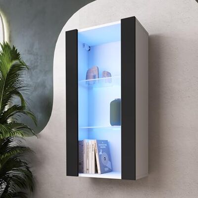Komodee Vitrine Suspendue Tivoli A2 Blanc/Blanc 50x100x29 cm Komodee Vitrine Suspendue Tivoli A2 Blanc/Blanc 50x100x29 cm