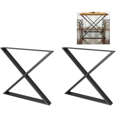 Amig - Modèle 2405 Pied de Table en Acier Noir - Supporte Charges Lourdes Amig - Modèle 2405 Pied de Table en Acier Noir - Supporte Charges Lourdes
