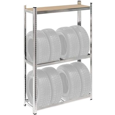 WilTec Rayonnage pour pneus 795 kg Rack à pneus 180x120x40cm Etagère d’atelier Charge lourde Stockage WilTec Rayonnage pour pneus 795 kg Rack à pneus 180x120x40cm Etagère d’atelier Charge lourde Stockage