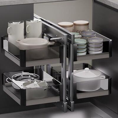 WanLimneo Meuble d'angle coulissant avec 4 paniers coulissants, organiseur de rangement extensible pour garde-manger WanLimneo Meuble d'angle coulissant avec 4 paniers coulissants, organiseur de rangement extensible pour garde-manger