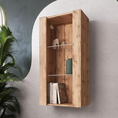 Komodee Vitrine Suspendue Tivoli A1 Blanc/Wotan 50x100x29 cm Komodee Vitrine Suspendue Tivoli A1 Blanc/Wotan 50x100x29 cm