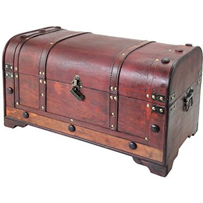 HMF Grand cercueil en Bois avec Serrure Décorative, Caisse au Trésor pour Fête d'Anniversaire Enfants 54 x 28 x 30 cm Mexique HMF Grand cercueil en Bois avec Serrure Décorative, Caisse au Trésor pour Fête d'Anniversaire Enfants 54 x 28 x 30 cm Mexique