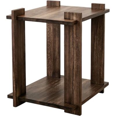 L8p2B5s7 Table de chevet Petite table d'appoint avec de chevet à étagère ouverte for chambre coucher, salon, bureau(Brown) L8p2B5s7 Table de chevet Petite table d'appoint avec de chevet à étagère ouverte for chambre coucher, salon, bureau(Brown)