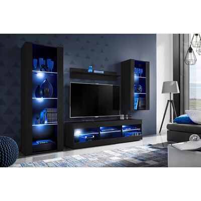 Komodee Ensemble TV Tivoli Medio A1 Noir/Noir 250x159x35 cm Komodee Ensemble TV Tivoli Medio A1 Noir/Noir 250x159x35 cm