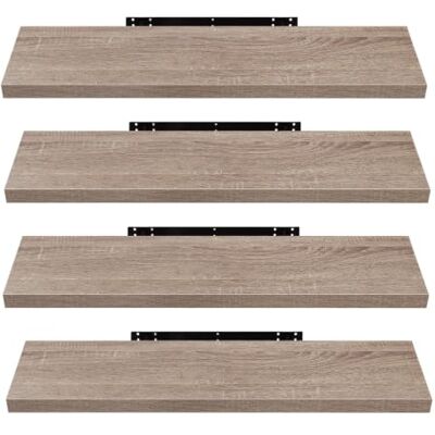 EUGAD 4 pièces étagère Murale étagères suspendues en Bois,80x22,9x3,8cm Chêne Jaune 0117QJ-4 EUGAD 4 pièces étagère Murale étagères suspendues en Bois,80x22,9x3,8cm Chêne Jaune 0117QJ-4
