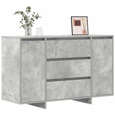 vidaXL Buffet Gris béton 120 x 41 x 75 cm Bois d'ingénierie, Buffet moderne et stylé, unité de rangement, durable, pratique pour organiser votre salon vidaXL Buffet Gris béton 120 x 41 x 75 cm Bois d'ingénierie, Buffet moderne et stylé, unité de rangement, durable, pratique pour organiser votre salon
