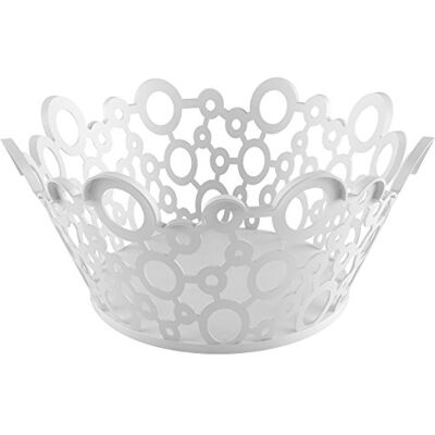 GIO'STYLE Giostyle Panier rond en plastique 100% recyclable, blanc GIO'STYLE Giostyle Panier rond en plastique 100% recyclable, blanc