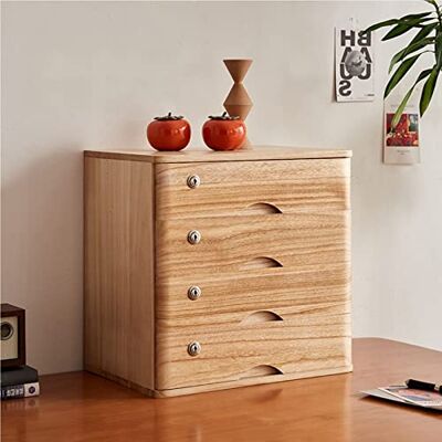 asdchZen Armoire de bureau rustique en bois massif avec serrure, document à 3 tiroirs pour bureau, maison et école – Solution de bureau élégante et fonctionnelle, B, 4 tiroirs asdchZen Armoire de bureau rustique en bois massif avec serrure, document à 3 tiroirs pour bureau, maison et école – Solution de bureau élégante et fonctionnelle, B, 4 tiroirs