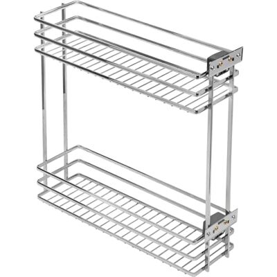 GTV Movix Panier amovible pour cuisine, montage latéral à 2 étages, pour meubles de base de 200 mm, charge 15 kg, profondeur 478 mm, acier chromé GTV Movix Panier amovible pour cuisine, montage latéral à 2 étages, pour meubles de base de 200 mm, charge 15 kg, profondeur 478 mm, acier chromé