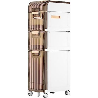 DRFGNF Meuble de salle de bain étroit pour toilettes, tiroir multicouche et 4 roulettes Tour de commode étroite Poignée facile à tirer Unité de rangement verticale de grande capacité pour les petits DRFGNF Meuble de salle de bain étroit pour toilettes, tiroir multicouche et 4 roulettes Tour de commode étroite Poignée facile à tirer Unité de rangement verticale de grande capacité pour les petits