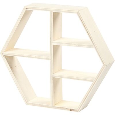 Creativ Étagère en bois, étagère, A. 25 cm, A : 28,5 cm, contreplaqué, 1 pièce, profondeur 5 cm Creativ Étagère en bois, étagère, A. 25 cm, A : 28,5 cm, contreplaqué, 1 pièce, profondeur 5 cm