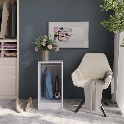 Vicco Commode "Sherry", blanc/blanc brillant, 40.2x76cm adapté au rangement dans le salon ou la chambre Vicco Commode "Sherry", blanc/blanc brillant, 40.2x76cm adapté au rangement dans le salon ou la chambre