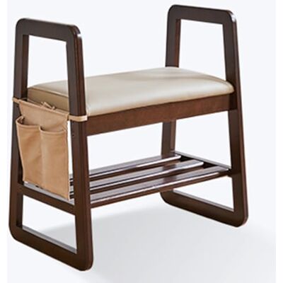 GAGULHAH Banc à chaussures en bois, banc de rangement à chaussures, banc à chaussures avec accoudoirs, banc d'entrée avec sac de rangement, banc à langer (blanc) GAGULHAH Banc à chaussures en bois, banc de rangement à chaussures, banc à chaussures avec accoudoirs, banc d'entrée avec sac de rangement, banc à langer (blanc)