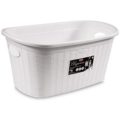 Stefanplast Panier élégant 58 x 38 x 28 cm/manche blanc Stefanplast Panier élégant 58 x 38 x 28 cm/manche blanc
