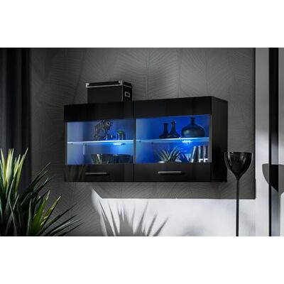 Komodee Vitrine Savona A1 Wotan/Noir 100x50x30 cm Komodee Vitrine Savona A1 Wotan/Noir 100x50x30 cm