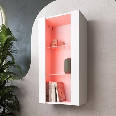 Komodee Vitrine Savona Wotan/Noir 100x50x30 cm Komodee Vitrine Savona Wotan/Noir 100x50x30 cm