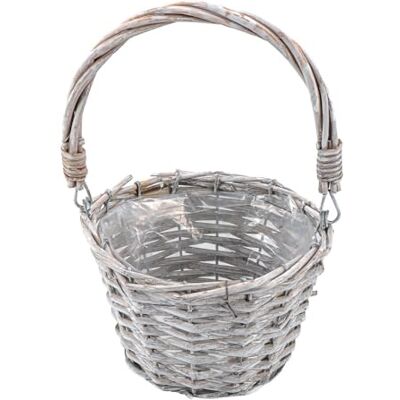 Ideen mit Herz Panier en osier Bois de saule Panier de présentation Emballage cadeau Décoration Diamètre 15 cm Hauteur 26 cm Fleurs (gris) Ideen mit Herz Panier en osier Bois de saule Panier de présentation Emballage cadeau Décoration Diamètre 15 cm Hauteur 26 cm Fleurs (gris)