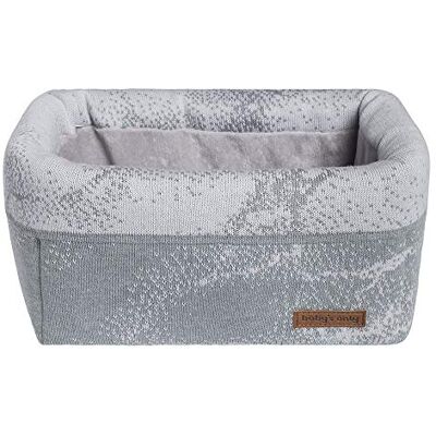 BO BABY'S ONLY Baby's Only Panier commode Marble Gris/Gris Argent 16x24x14 cm BO BABY'S ONLY Baby's Only Panier commode Marble Gris/Gris Argent 16x24x14 cm