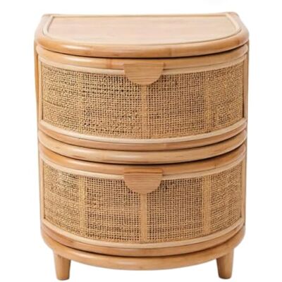 L8p2B5s7 Table de chevet Table de chevet à 2 tiroirs en grain bois avec poignée demi-cercle for le rangement la chambre coucher L8p2B5s7 Table de chevet Table de chevet à 2 tiroirs en grain bois avec poignée demi-cercle for le rangement la chambre coucher