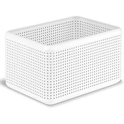 Rotho Madei Boîte de rangement, Plastique Polypropylène, Blanc, 13 L Panier de rangement pour la maison et table à langer, panier cadeau vide ou boîte à jouets, en plastique PP blanc Rotho Madei Boîte de rangement, Plastique Polypropylène, Blanc, 13 L Panier de rangement pour la maison et table à langer, panier cadeau vide ou boîte à jouets, en plastique PP blanc