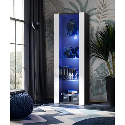 Komodee Vitrine Tivoli A1 Noir/Blanc 55x159x35 cm Komodee Vitrine Tivoli A1 Noir/Blanc 55x159x35 cm