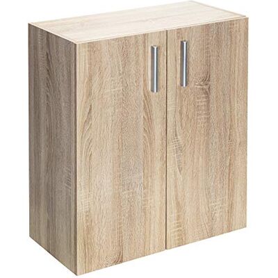 Casaria ® Commode à 2 portes, 77 x 60 x 30 cm, en bois, moderne, réglable en hauteur, pour chambre à coucher, bureau, couloir, multi-usages, en chêne Casaria ® Commode à 2 portes, 77 x 60 x 30 cm, en bois, moderne, réglable en hauteur, pour chambre à coucher, bureau, couloir, multi-usages, en chêne