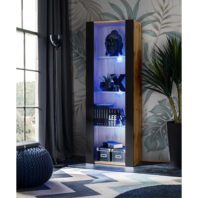 Komodee Vitrine Tivoli A1 Wotan/Noir 55x159x35 cm Komodee Vitrine Tivoli A1 Wotan/Noir 55x159x35 cm