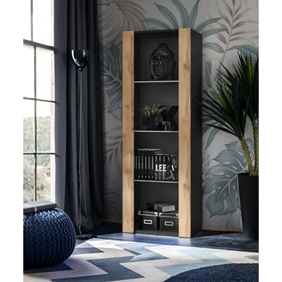 Komodee Vitrine Tivoli Noir/Wotan 55x159x35 cm Komodee Vitrine Tivoli Noir/Wotan 55x159x35 cm