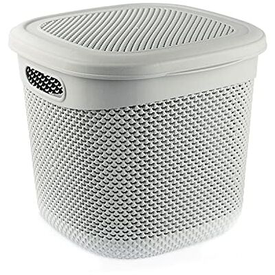 7H SEVENON 7H SEVEN HOUSE Panier moyen carré avec couvercle 15 litres 7house 7H SEVENON 7H SEVEN HOUSE Panier moyen carré avec couvercle 15 litres 7house