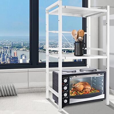 LANTUS Support Extensible en Métal Four à Micro-Étagère pour Micro-Ondes à 2 Couches Extensible pour épices, conserves, Bouteilles, jusqu'à 25 kg (40/64 * 36.5 * 78cm (Blanc)) LANTUS Support Extensible en Métal Four à Micro-Étagère pour Micro-Ondes à 2 Couches Extensible pour épices, conserves, Bouteilles, jusqu'à 25 kg (40/64 * 36.5 * 78cm (Blanc))