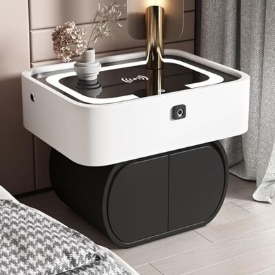 DRFGNF Table de chevet, commode pour chambre à coucher, table de nuit en bois à 2 niveaux, table d'appoint pour chambre, crèche, salon, avec tiroirs, tables de nuit pour chambres à coucher, milieu du DRFGNF Table de chevet, commode pour chambre à coucher, table de nuit en bois à 2 niveaux, table d'appoint pour chambre, crèche, salon, avec tiroirs, tables de nuit pour chambres à coucher, milieu du
