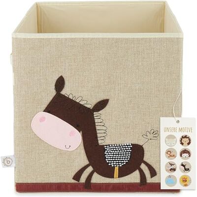 BIECO Boîte de rangement pliable pour enfant Motif âne mignon 33 x 33 x 33 cm Idéal pour étagère Kallax BIECO Boîte de rangement pliable pour enfant Motif âne mignon 33 x 33 x 33 cm Idéal pour étagère Kallax